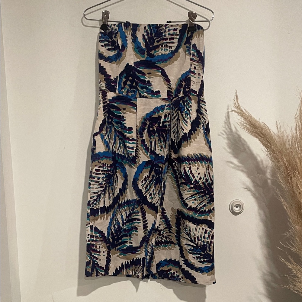 Banana Republic Multicolor Silk Blend Strapless Dress Sz 0 B120